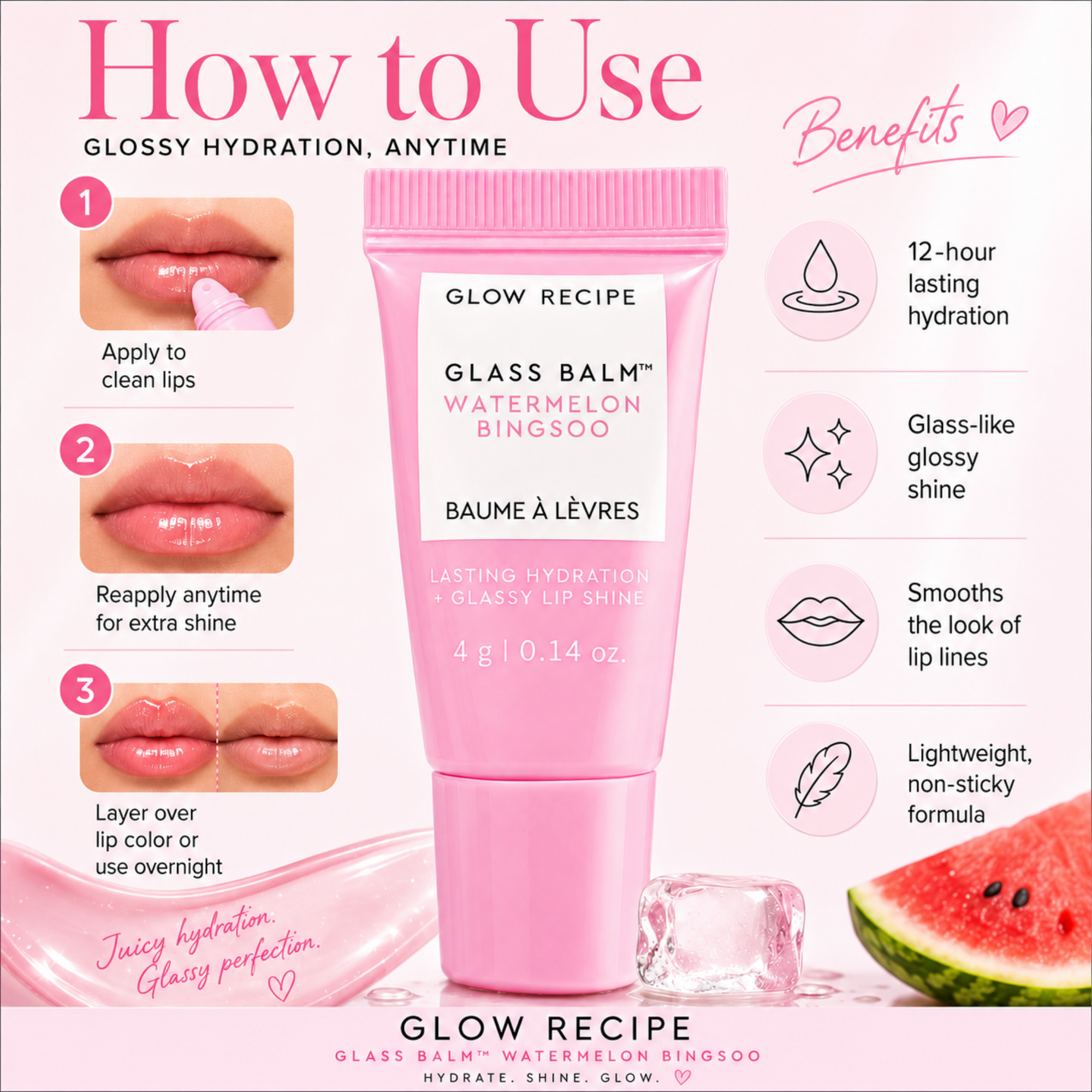 Glow Recipe Glass Balm Watermelon Bingsoo