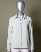 Loom Pakistan Gold-Hardware Top Mint Green
