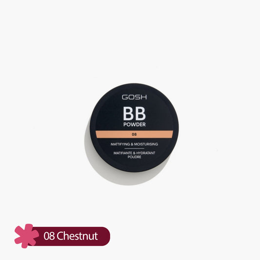 Gosh BB Powder All In One Natural Mattifying Moisturising 08 Chestnut 6.5gm
