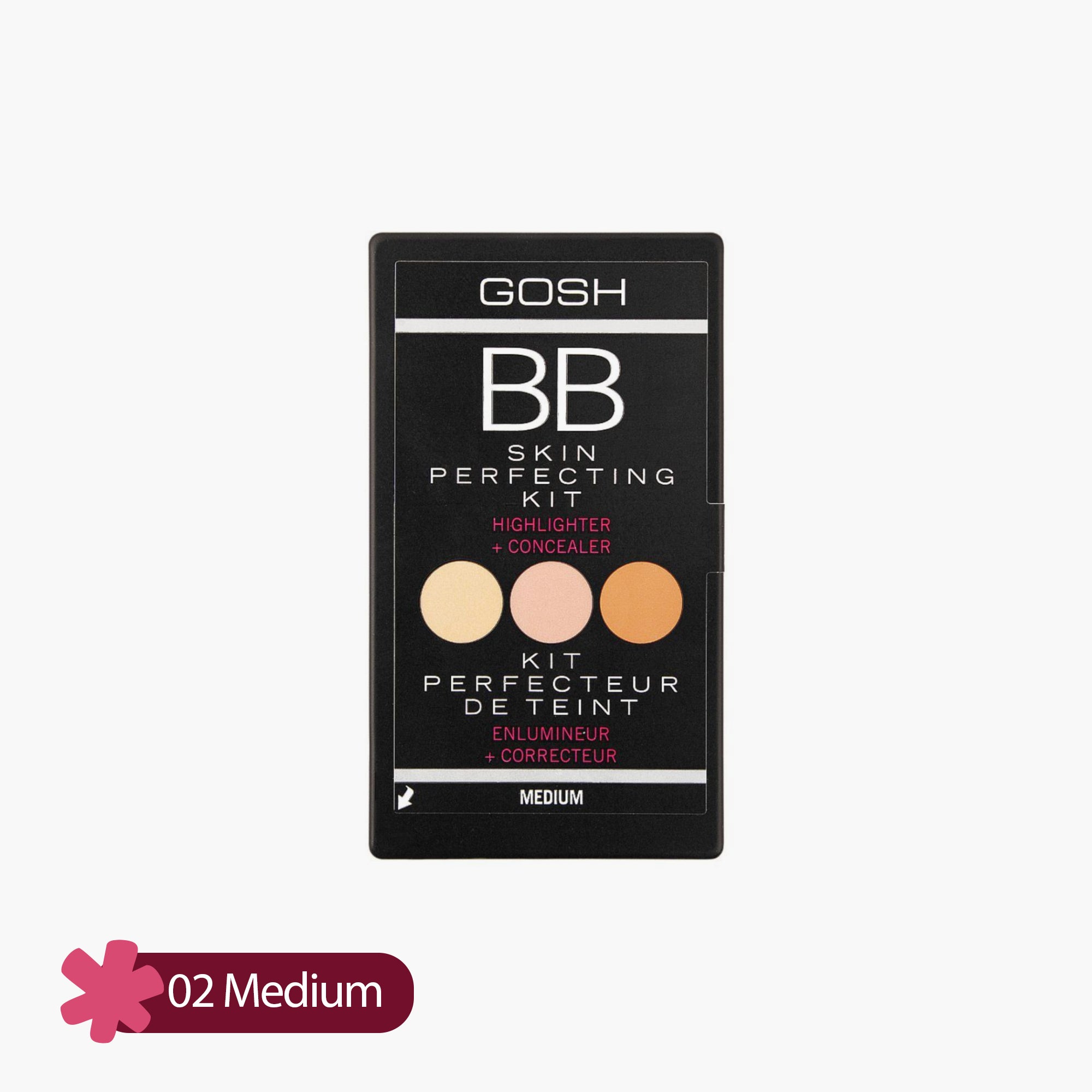 Gosh BB Skin Perfecting Kit Highlighter + Concealer 02 Medium 8.5gm