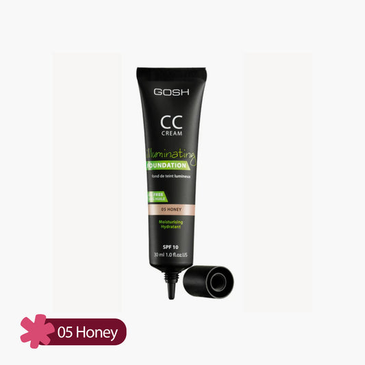 Gosh CC Cream Oil Free Iluminating Foundation SPF 10 05 Honey 30ml