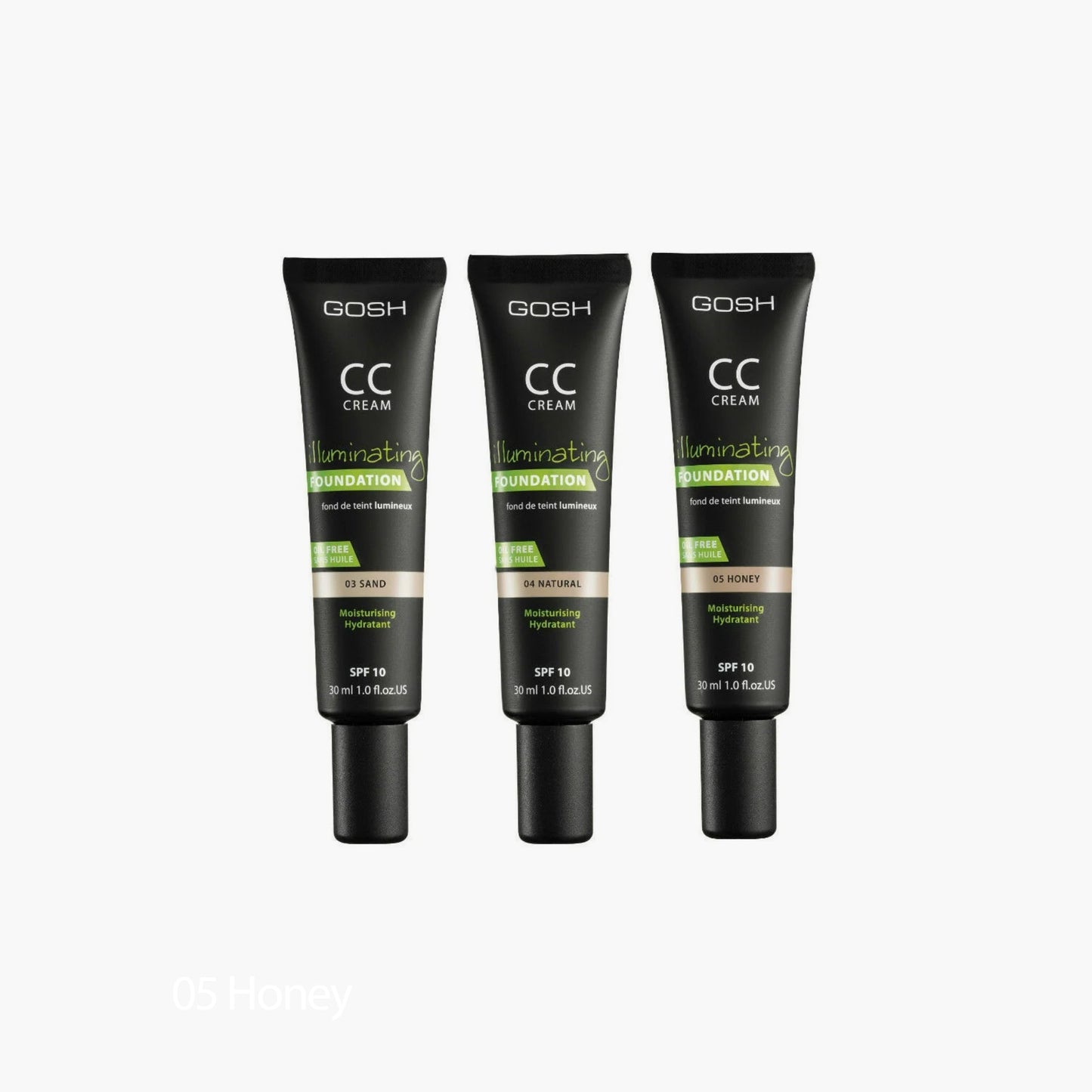 Gosh CC Cream Oil Free Iluminating Foundation SPF 10 05 Honey 30ml