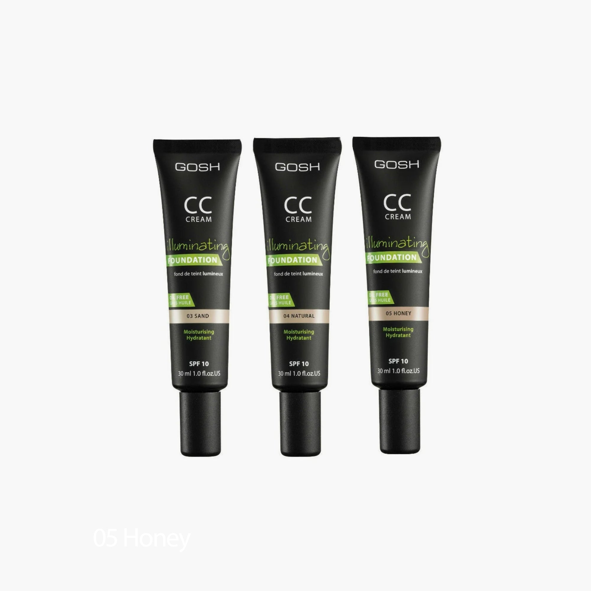 Gosh CC Cream Oil Free Iluminating Foundation SPF 10 05 Honey 30ml in Pakistan