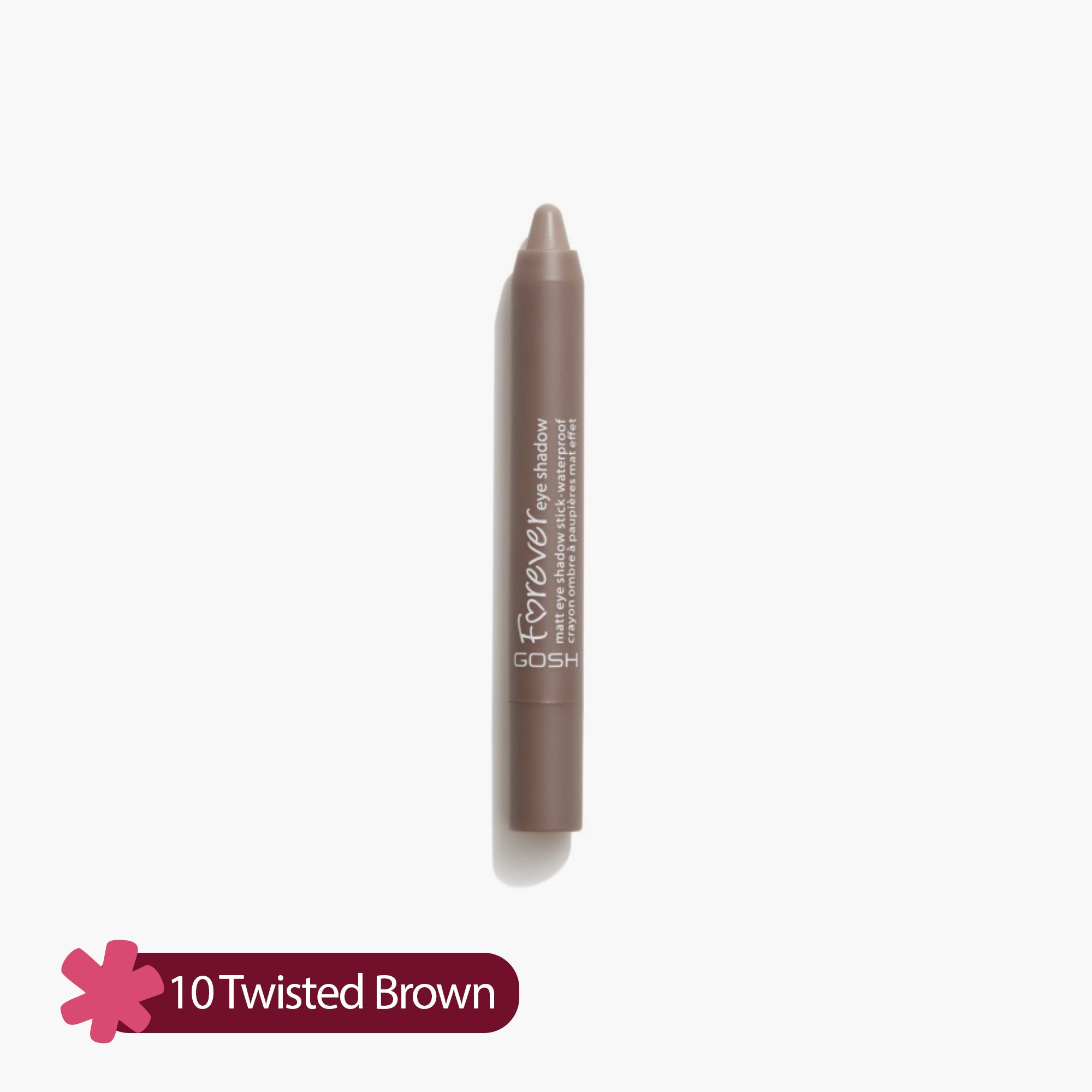 Gosh Forever Eye Shadow Mettalic Eyeshadow Stick Waterproof 10 Twisted Brown 1 Piece