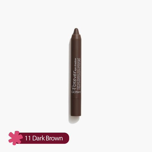 Gosh Forever Eye Shadow Mettalic Eyeshadow Stick Waterproof 11 Dark Brown 1 Piece