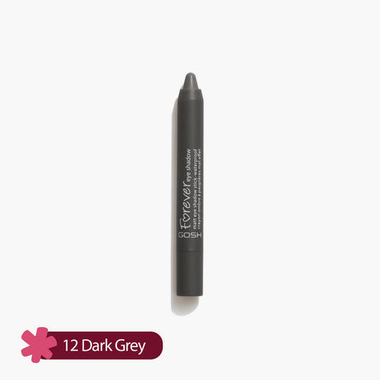 Gosh Forever Eye Shadow Mettalic Eyeshadow Stick Waterproof 12 Dark Grey 1 Piece