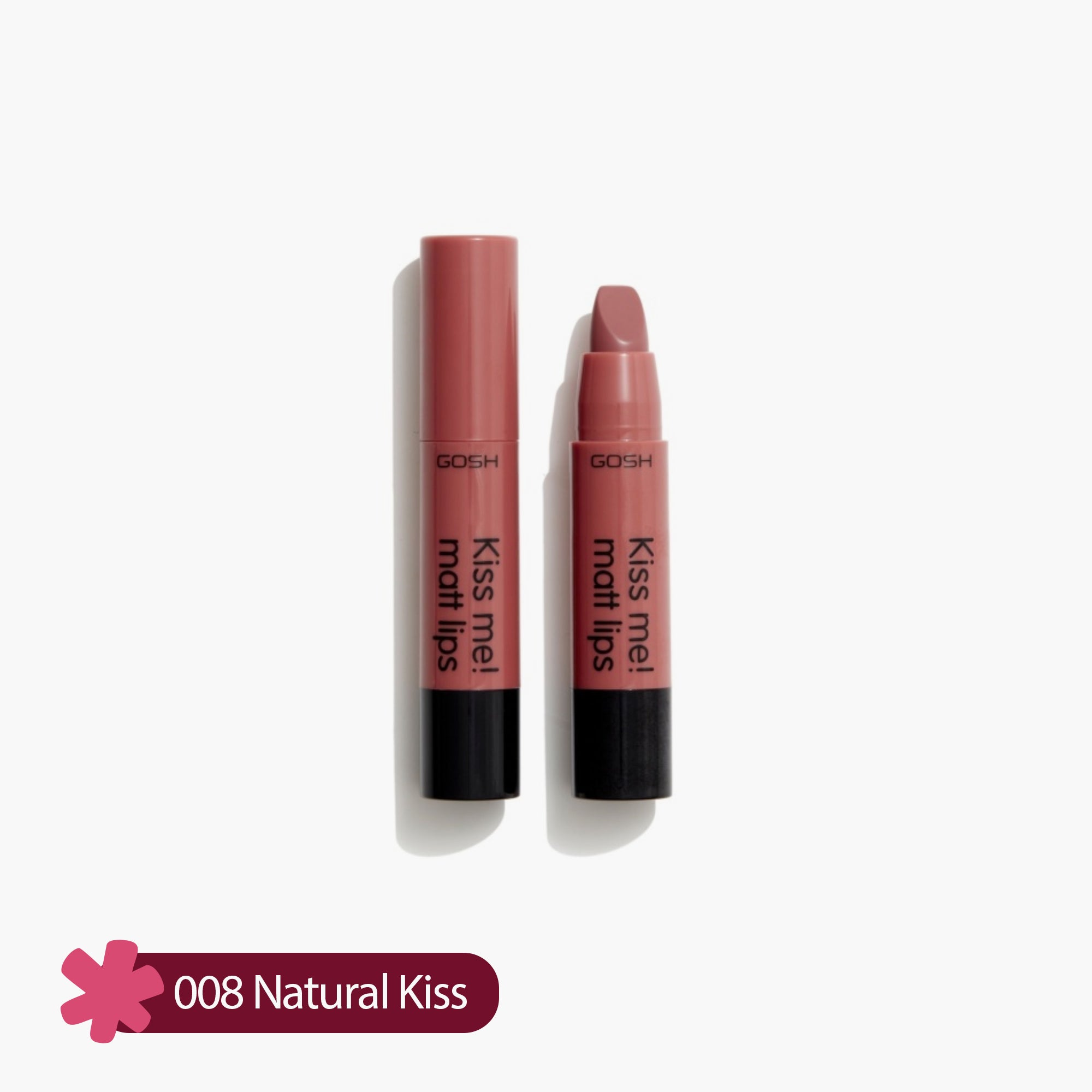 Gosh Kiss Me! Matt Lips Lipstick 008 Natural Kiss 2gm