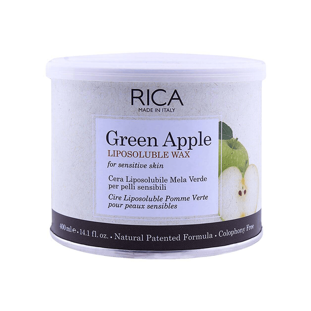 Rica Green Apple Liposoluble Wax For Sensitive Skin 400ml - TheSkinFit