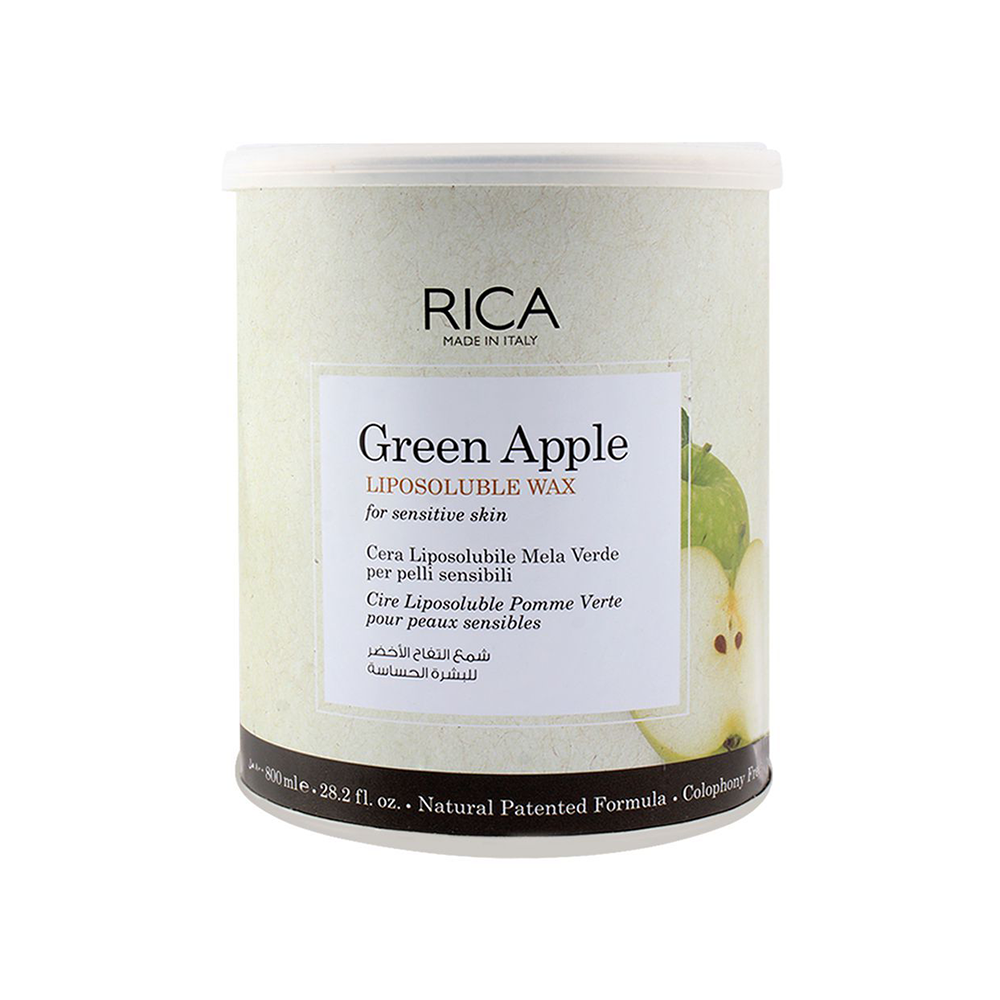 Rica Green Apple Liposoluble Wax For Sensitive Skin 800ml