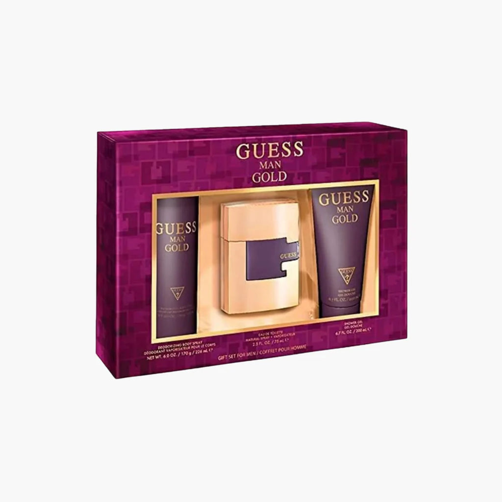 Guess Gold Men 3 Piece Gift Set