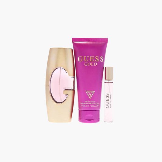 Guess Gold Women 3 Piece Gift Set