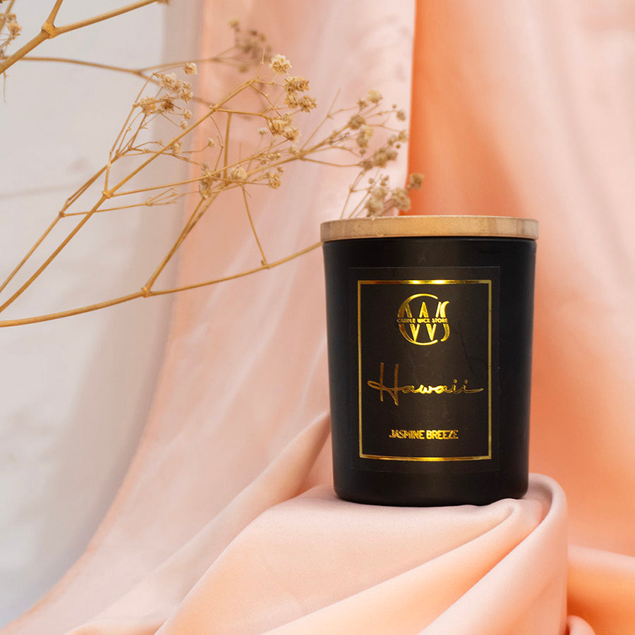 Candle Wick Store Hawaii Candle with Jasmine Breeze Scent 200gm