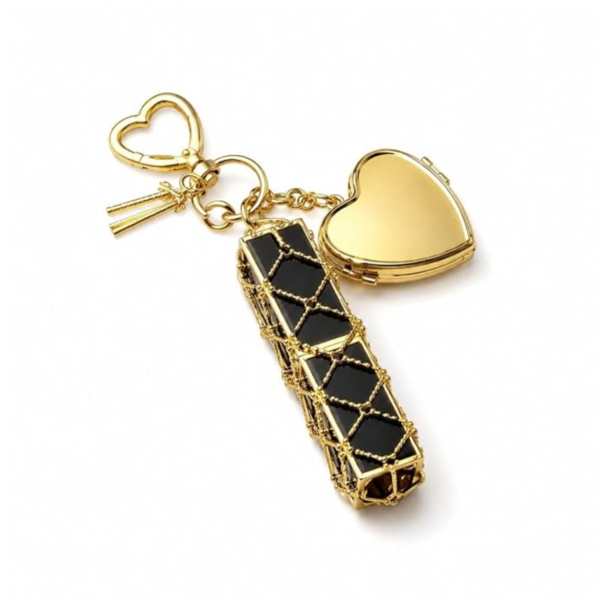 VAYL Beauty Heart & Star Decor Lipstick Case Keychain