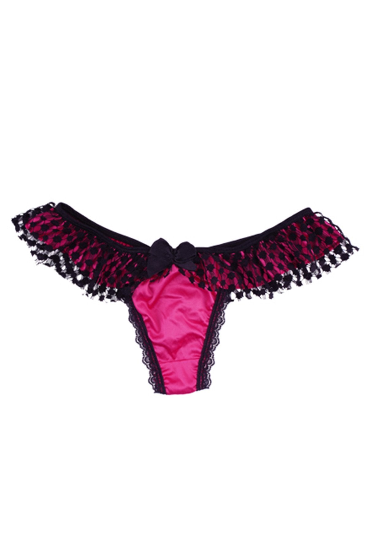 BLS Hena Lace Thong Fuchsia