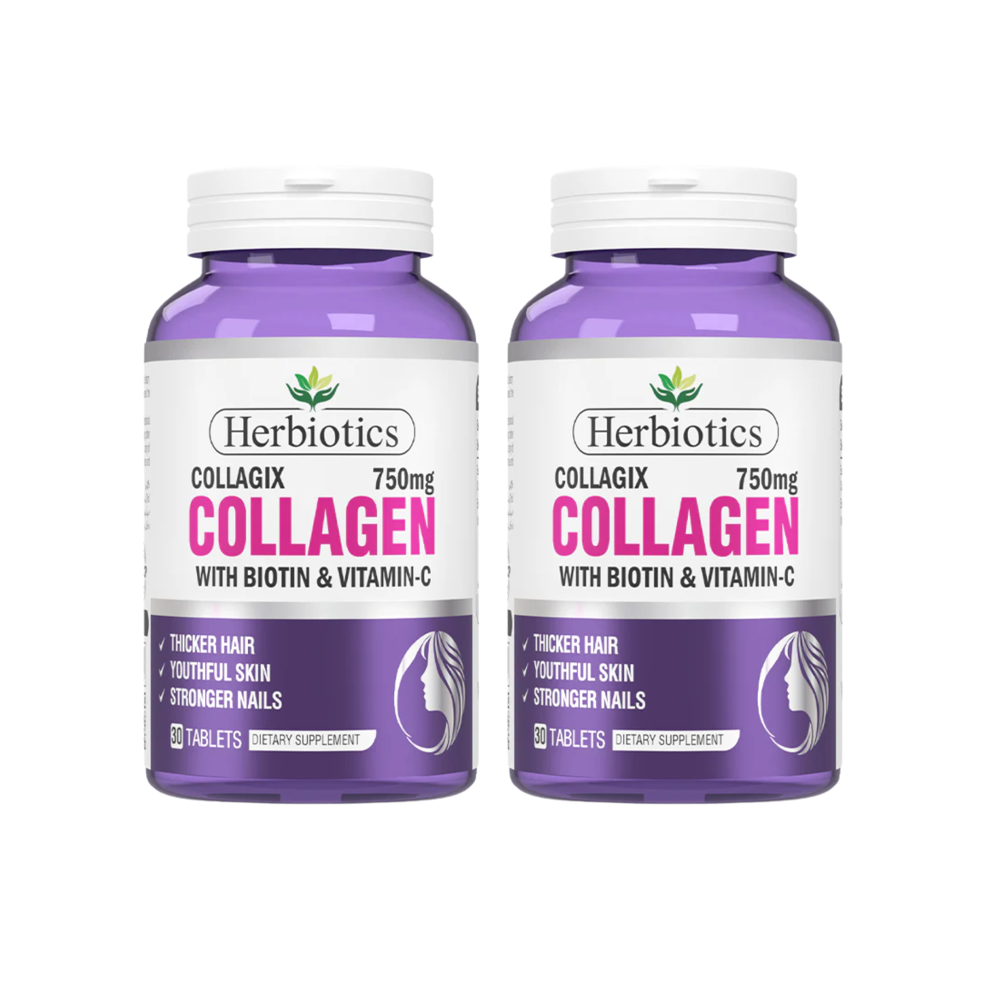 Herbiotics Collagix Collagen Biotin Vitamin C Supplements 90 Tablets