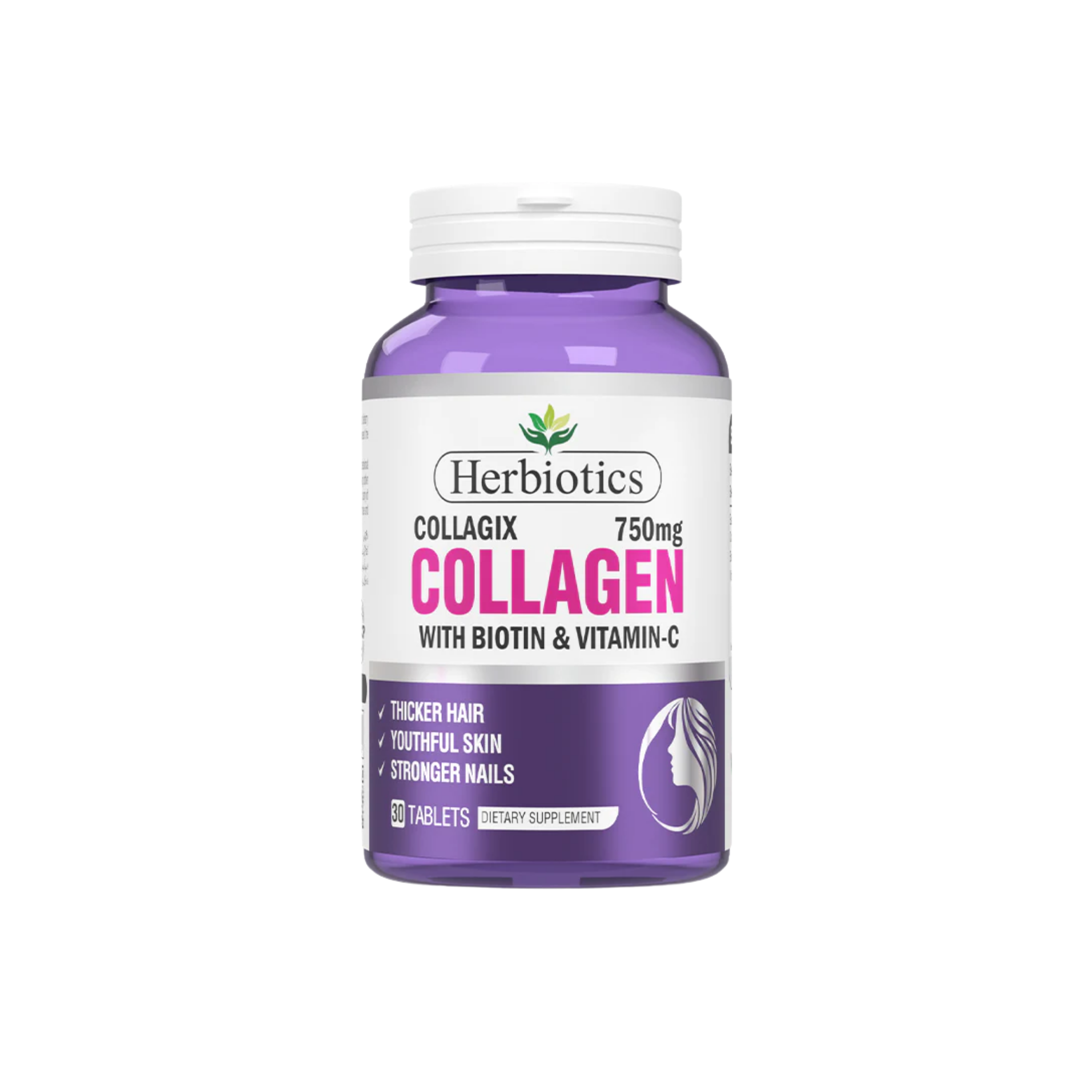 Herbiotics Collagix Collagen Biotin Vitamin C Supplements 30 Tablets