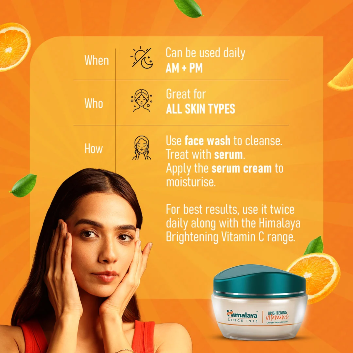 Himalaya Brightening Vitamin C Orange Serum Cream