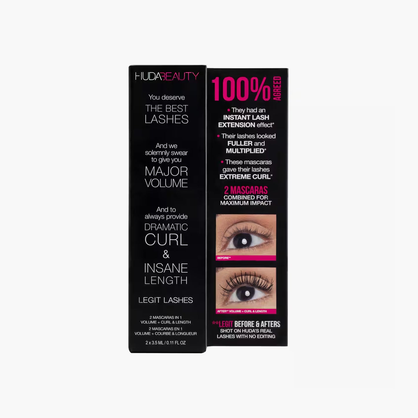 Huda Beauty Legit Lashes 2 Mascaras In 1 7ml