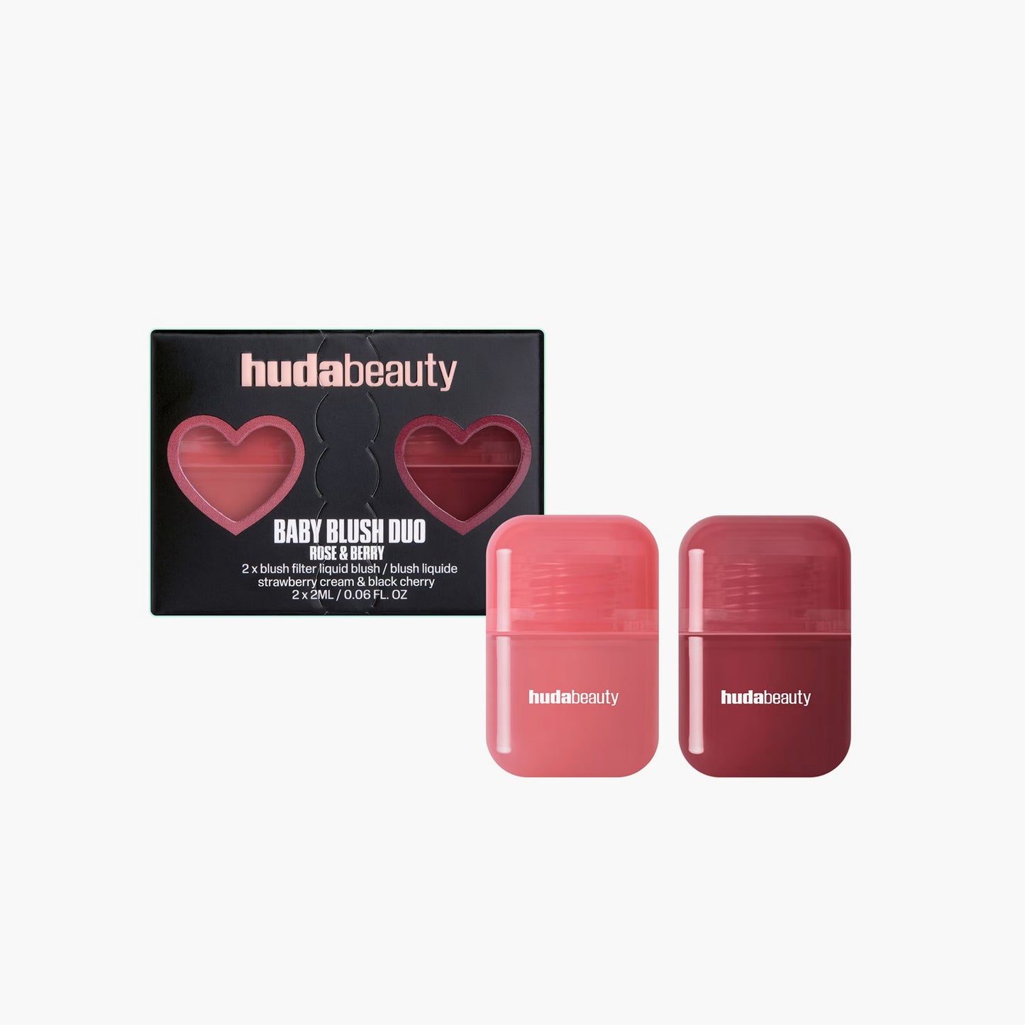 Huda Beauty Baby Blush Duo Rose & Berry 2 Piece