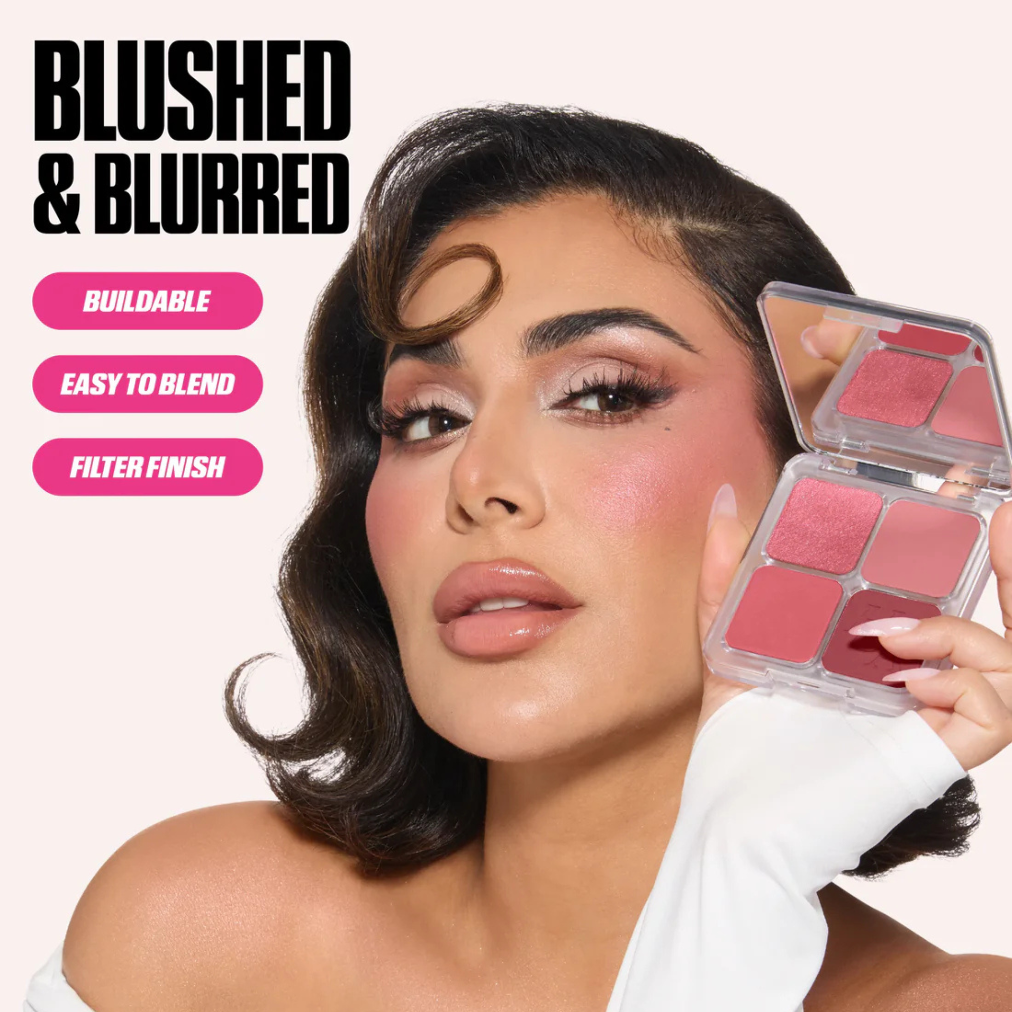 Huda Beauty Blush Filter Blurring Blushlighters Palette 7.5gm