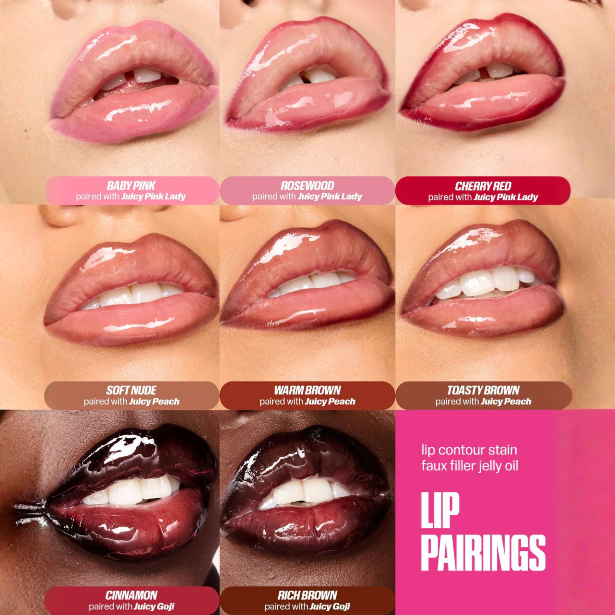 Huda Beauty Lip Contour Stain Lipstick Tint - Rosewood