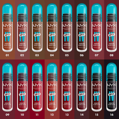 NYX Lip IV Hydrating Gloss Stain 15 Water' Bout Wine? 5ml