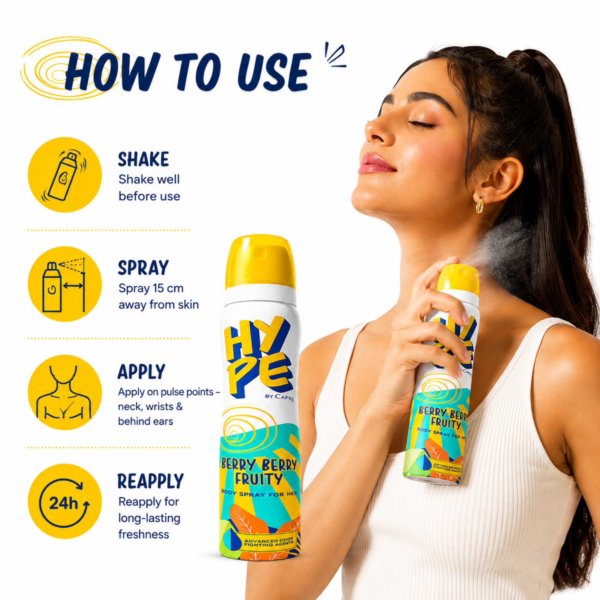 Hype Berry Berry Fruity Body Spray For Women