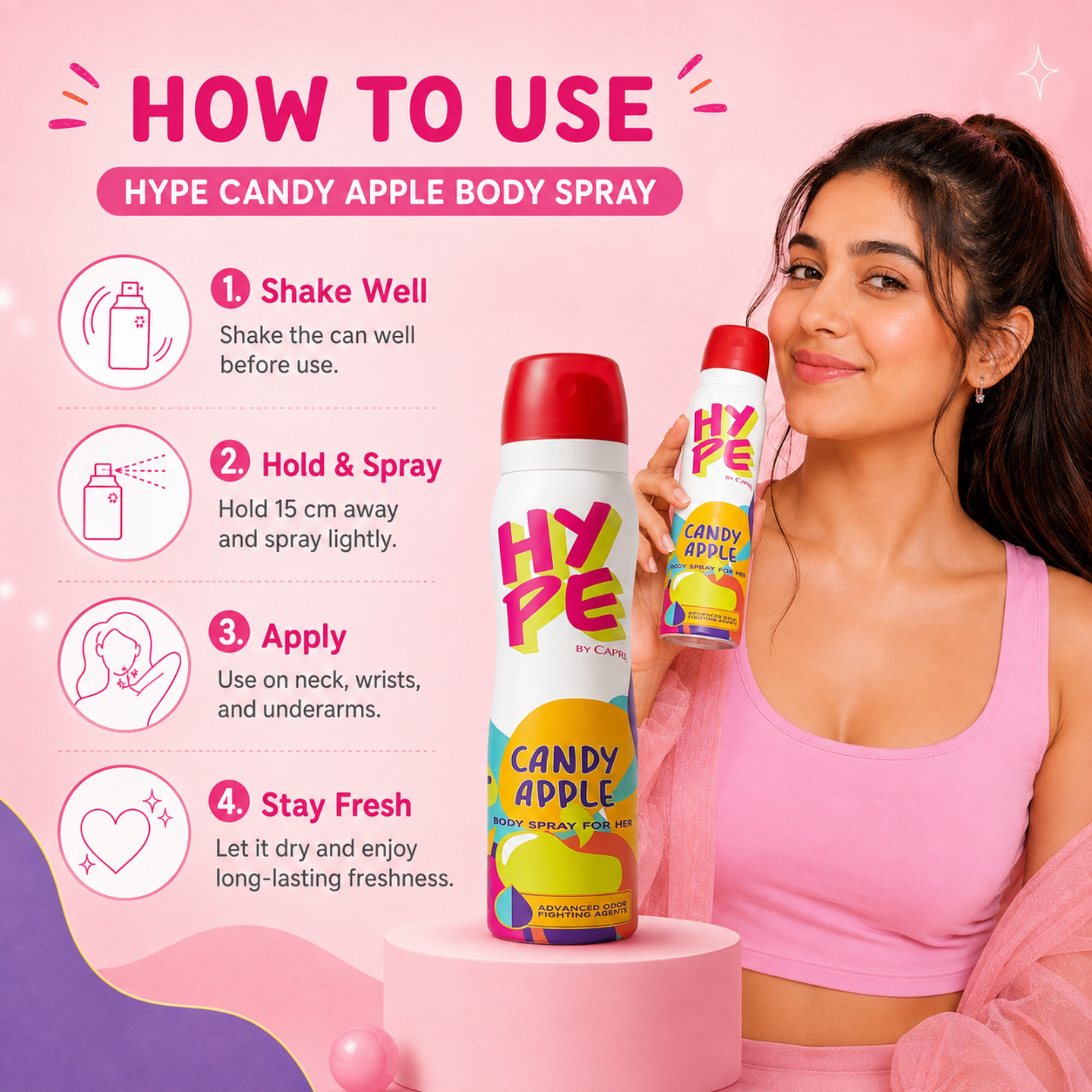 Hype Candy Apple Body Spray For Women