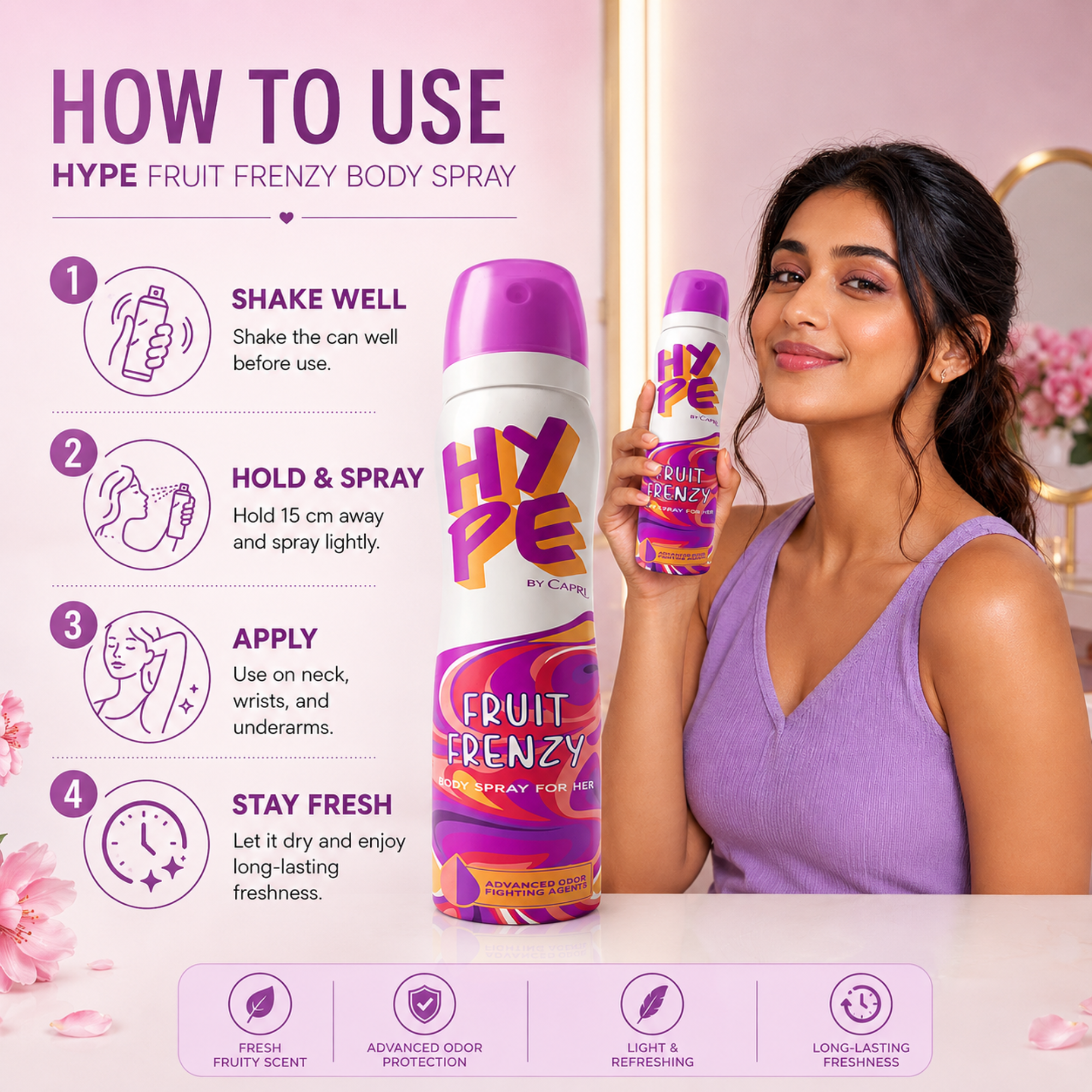 Hype Fruit Frenzy Body Spray For Women