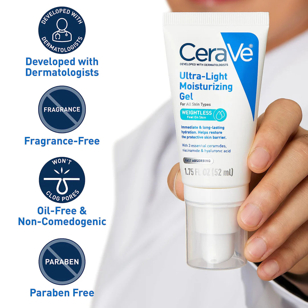 CeraVe Ultra-Light Moisturizing Gel For All Skin Types 52ml