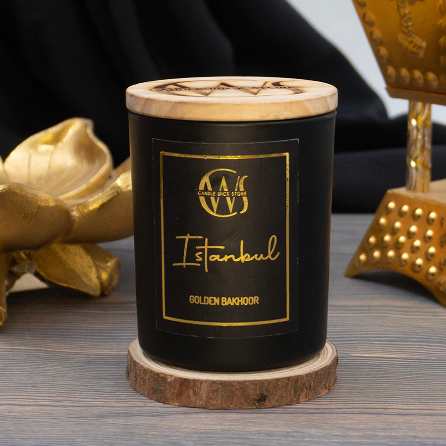 Candle Wick Store Istanbul Candle with Golden Bakhoor Scent 200gm