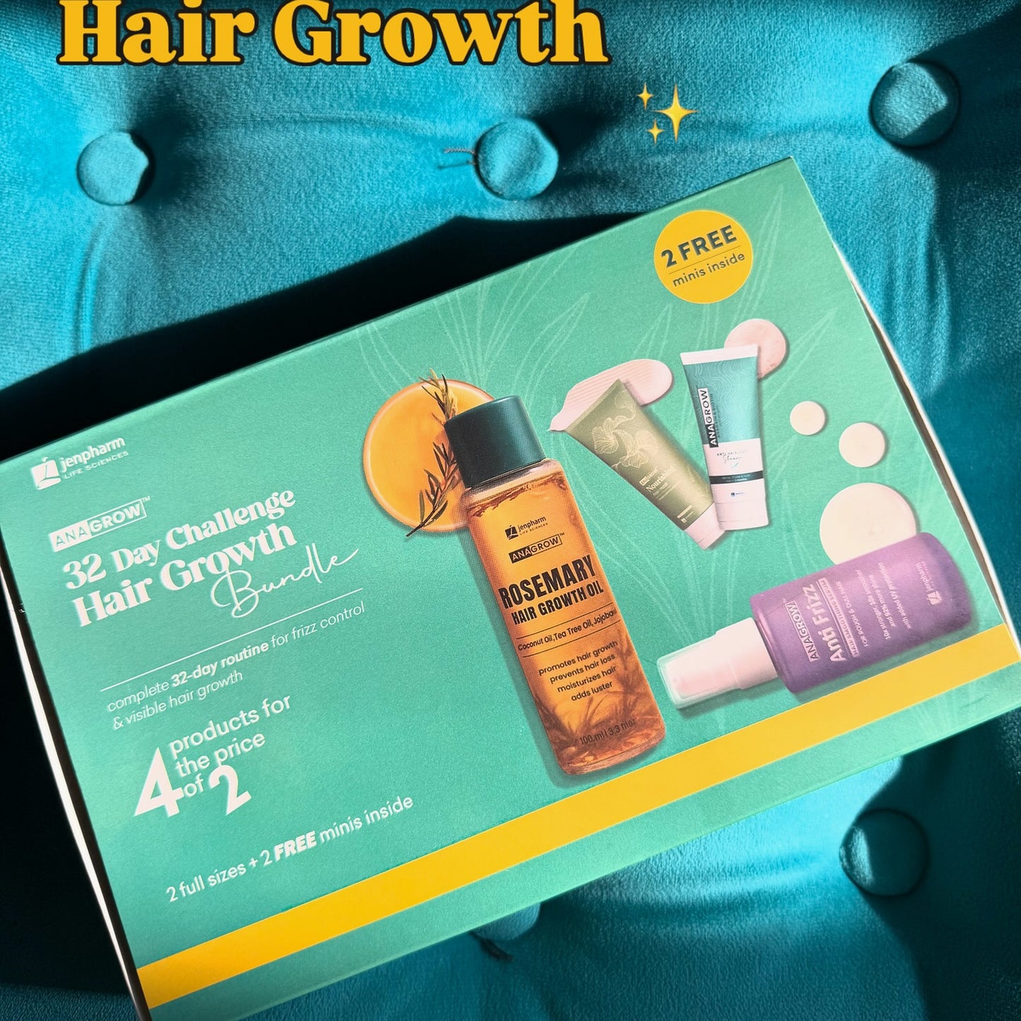 Jenpharm Anagrow 32 Day Hair Growth Challenge Bundle