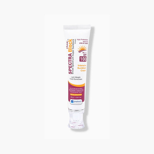 Jenpharm Max Spectra Block Tinted Super Sunblock Cream SPF100 PA+++ 40gm