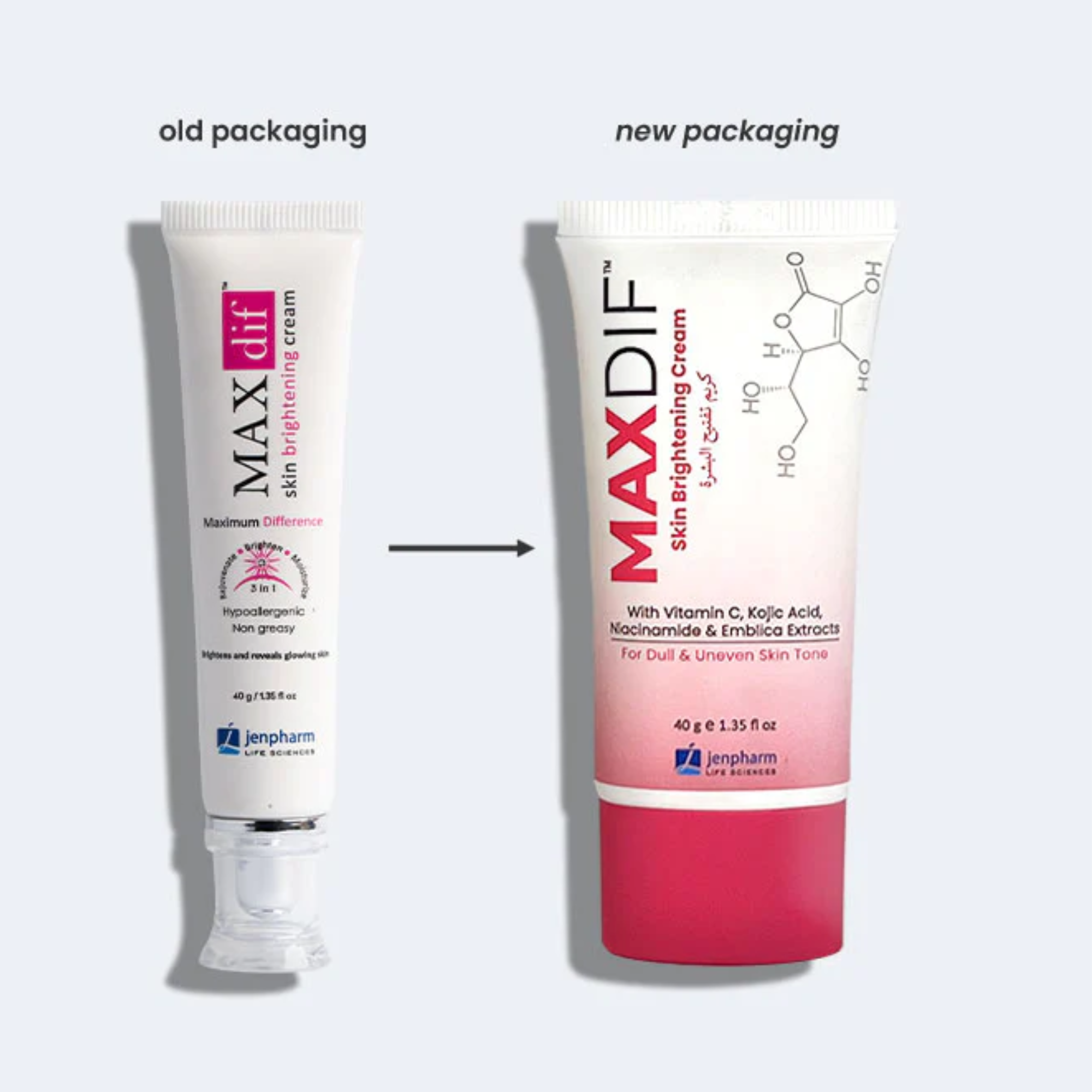 Jenpharm MAXdif Skin Brightening Cream 40gm