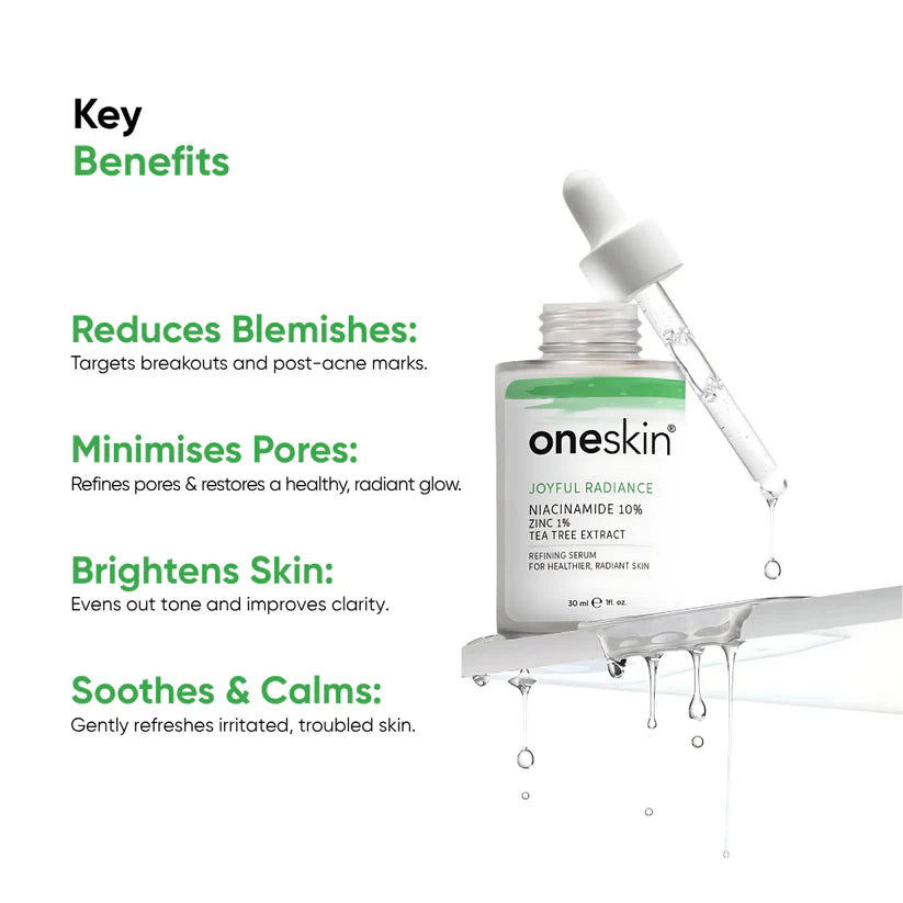 Oneskin Joyful Radiance Niacinamide 10% Zinc 1% Serum 30ml