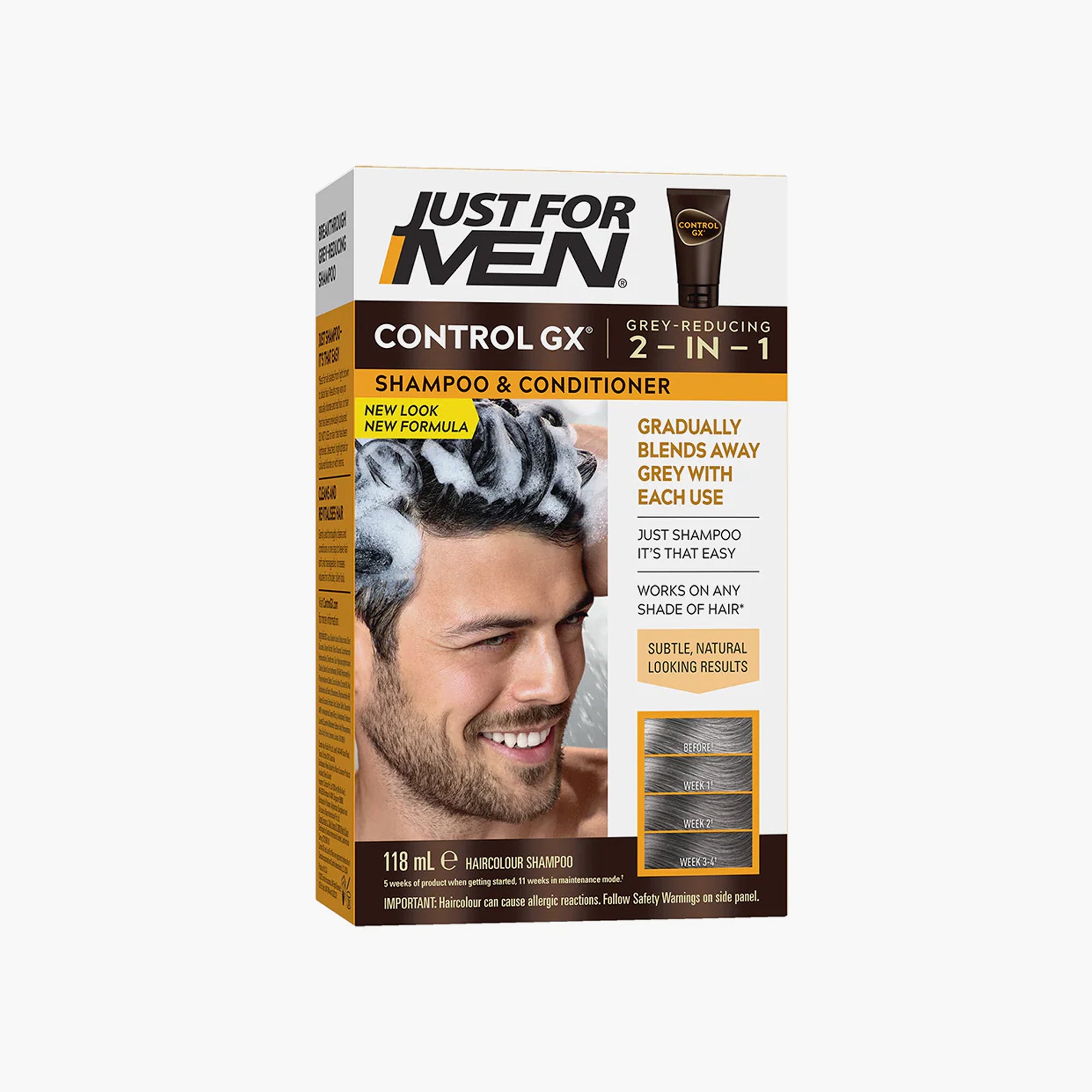 Just For Men Control GX Grey - Reducing 2-IN-1 Shampoo & Conditioner 118ml