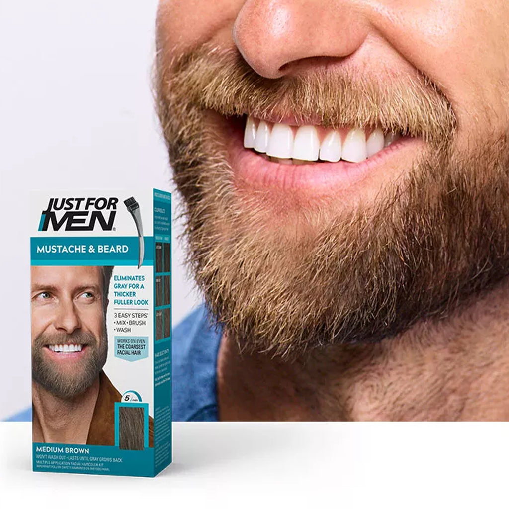Just For Men Moustache & Beard Easy Brush-In Color M-35 Medium Brown 1 Piece