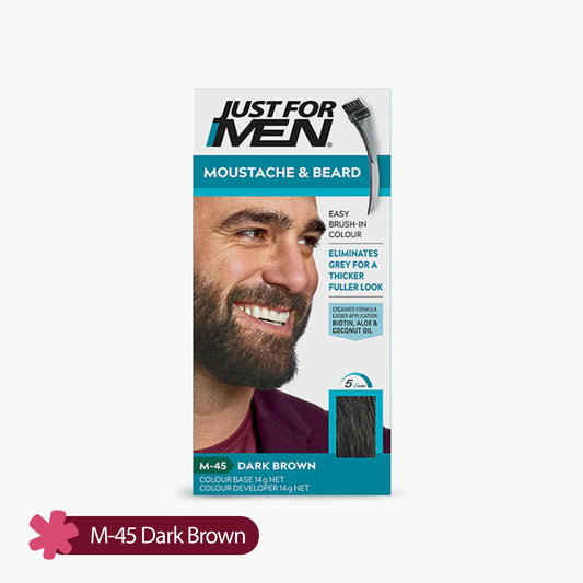 Just For Men Moustache & Beard Easy Brush-In Color M-45 Dark Brown 1 Piece