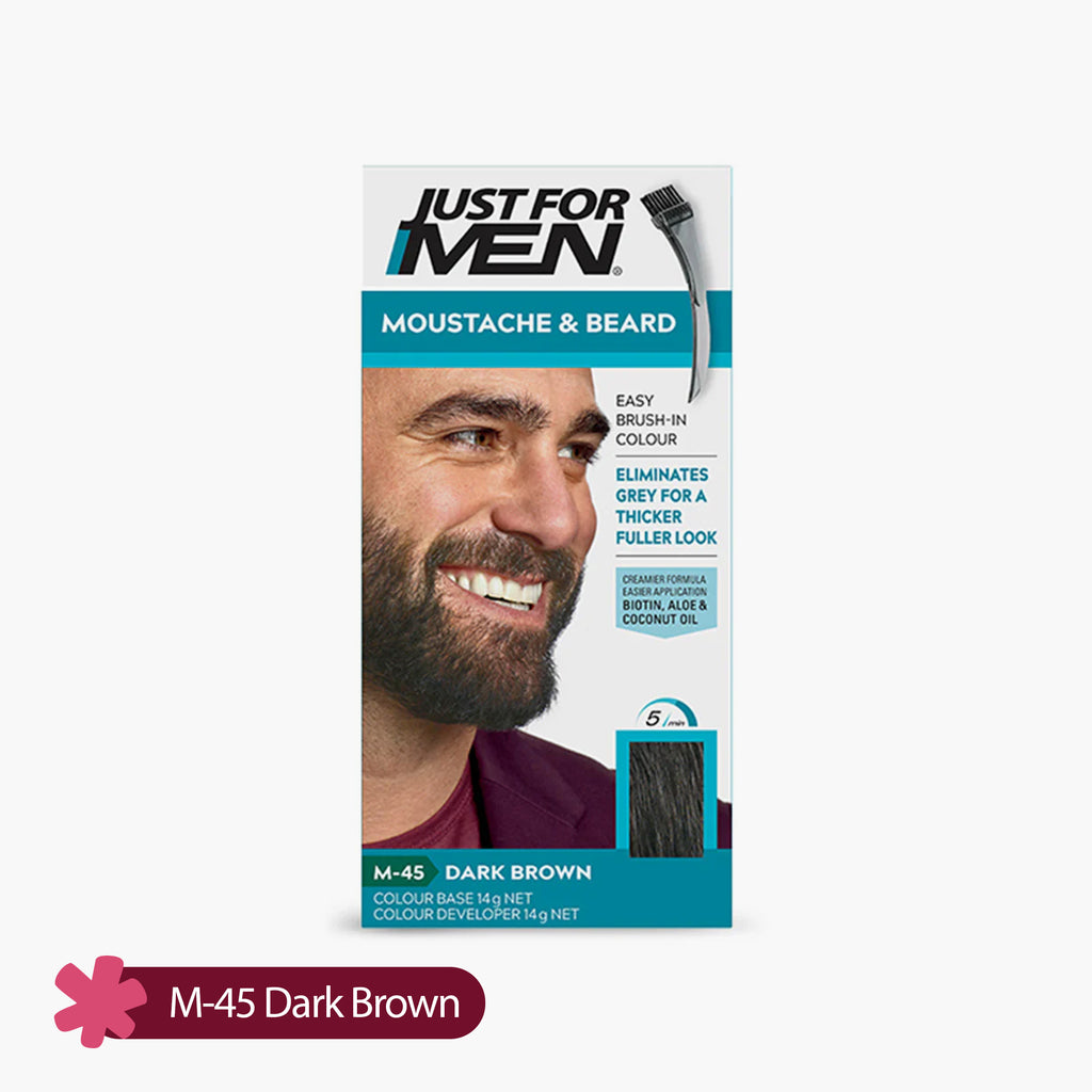 Just For Men Moustache & Beard Easy Brush-In Color M-45 Dark Brown 1 Piece