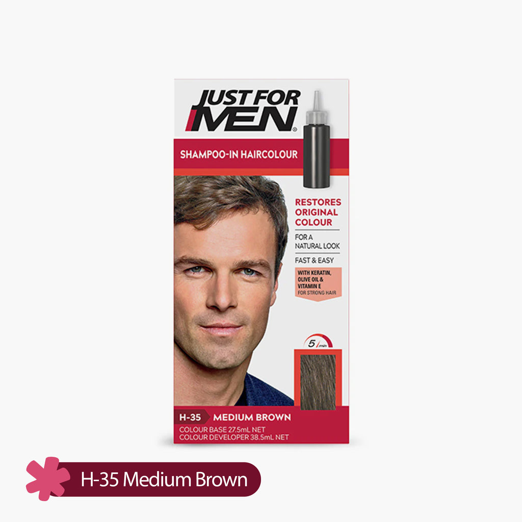 Just For Men Shampoo-In Haircolour H-35 Medium Brown 1 Piece