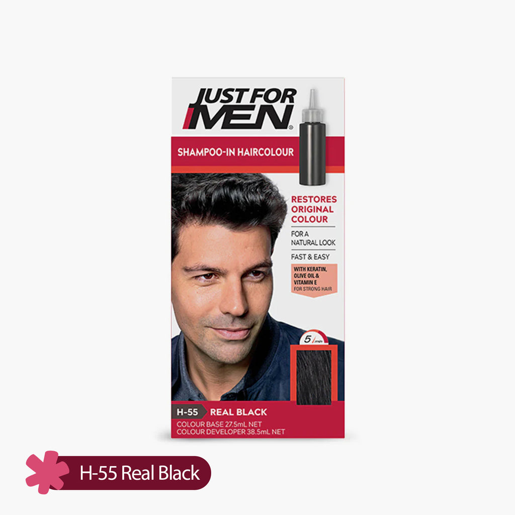 Just For Men Shampoo-In Haircolour H-55 Real Black 1 Piece