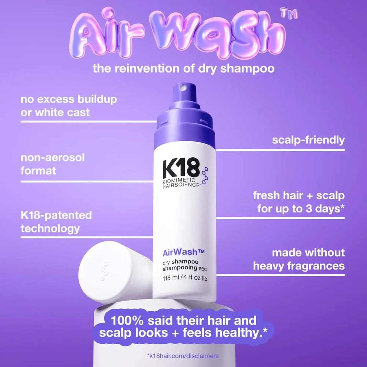 K18 Hair Airwash Dry Shampoo Mini 47ml in Pakistan