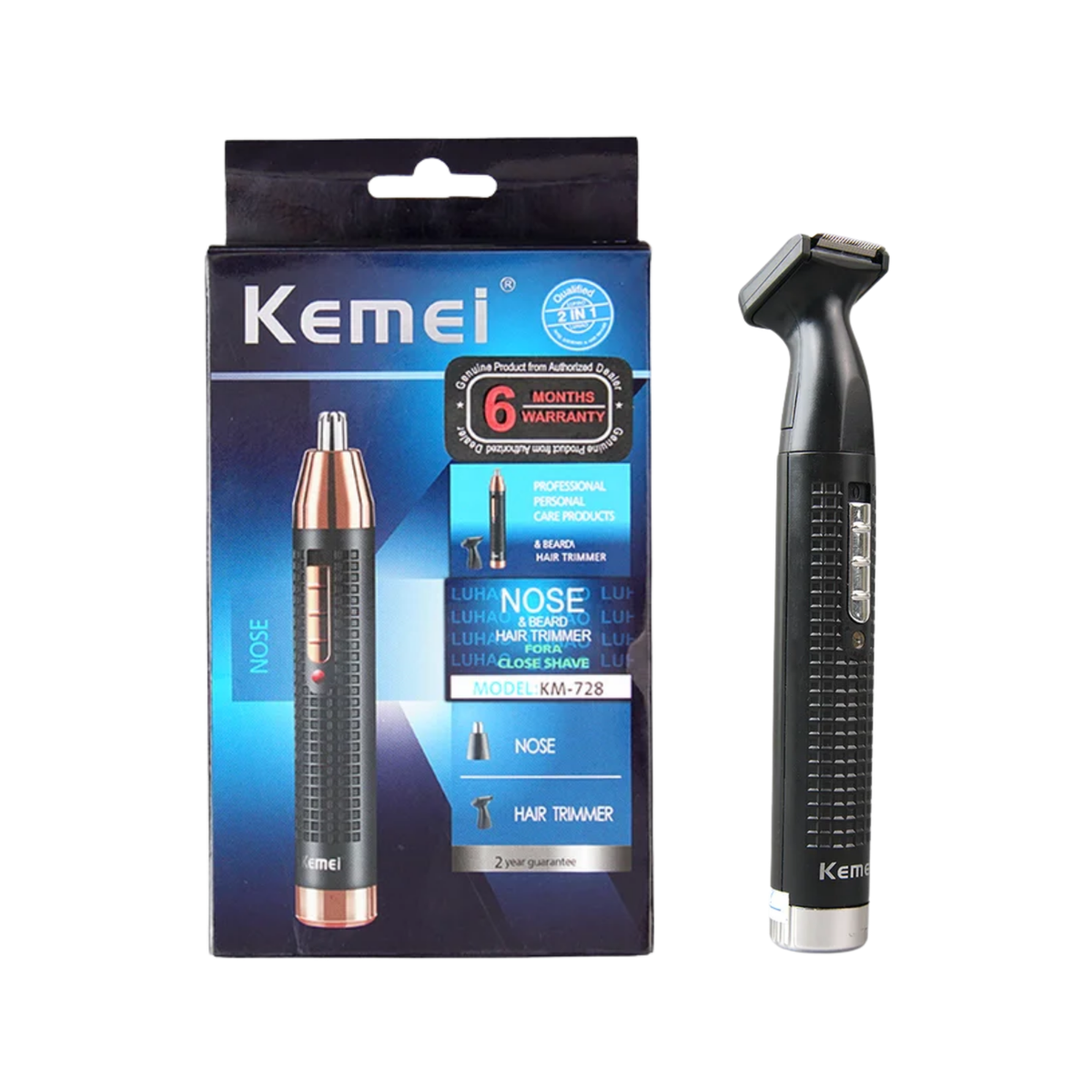 Kemie 2 in1 Rechargeable Nose Hair Clipper KM-728