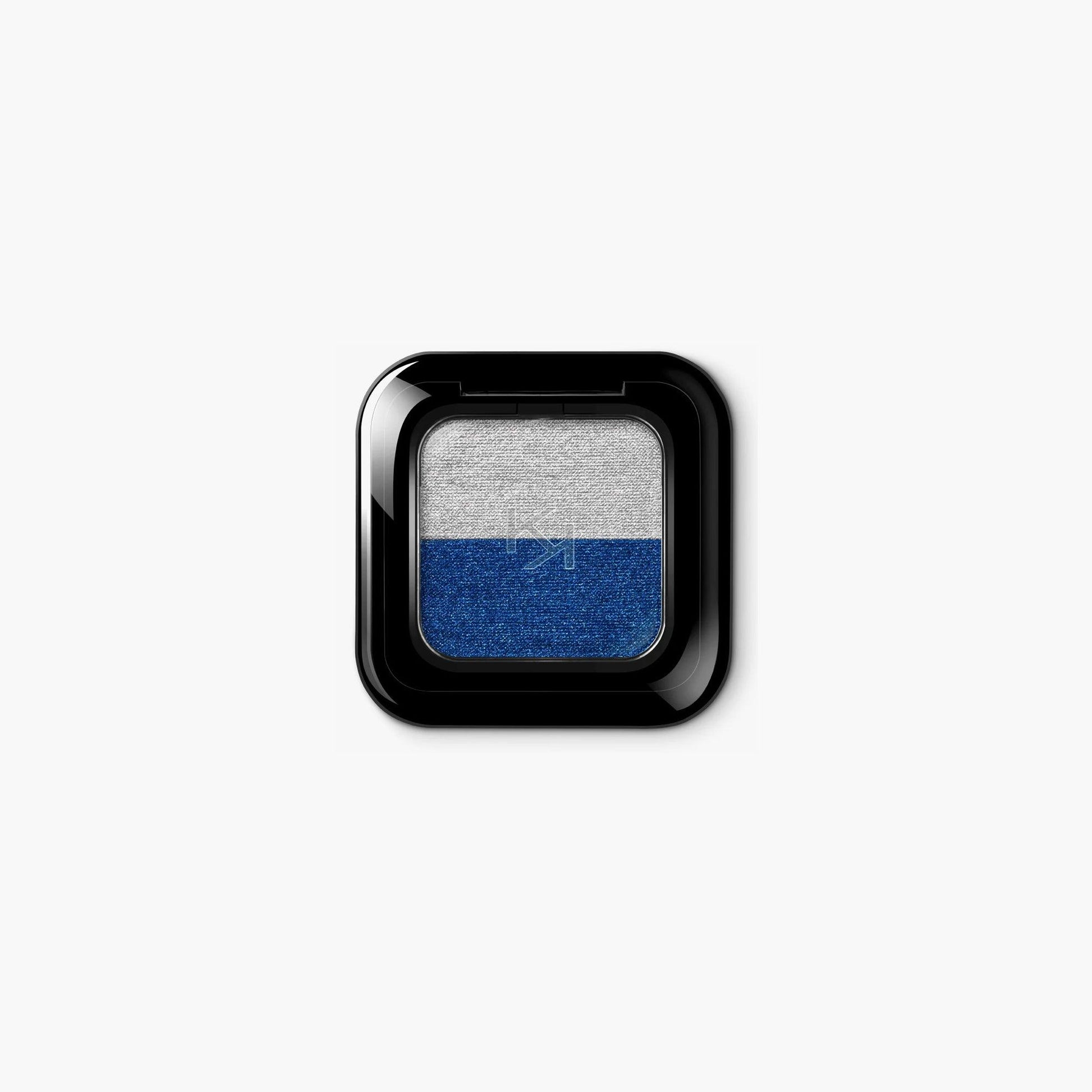 Kiko Milano Bright Duo Baked Eyeshadow 17 Silver & Electric Blue 2.5gm - TheSkinFit
