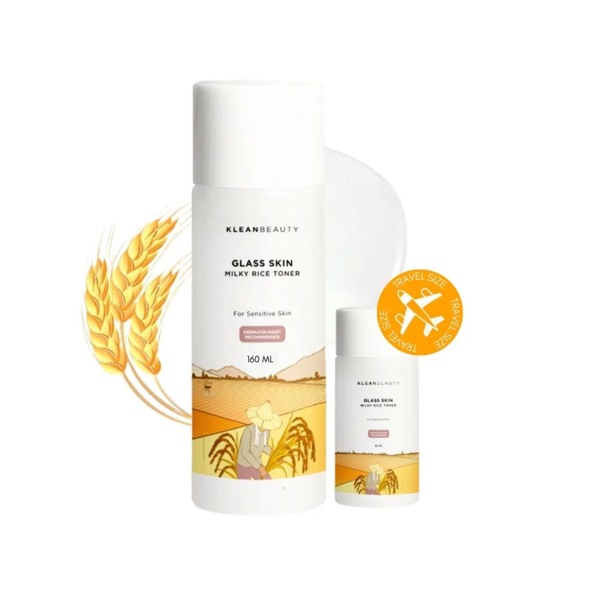 Klean Beauty Glass Skin Milky Rice Toner 160ml