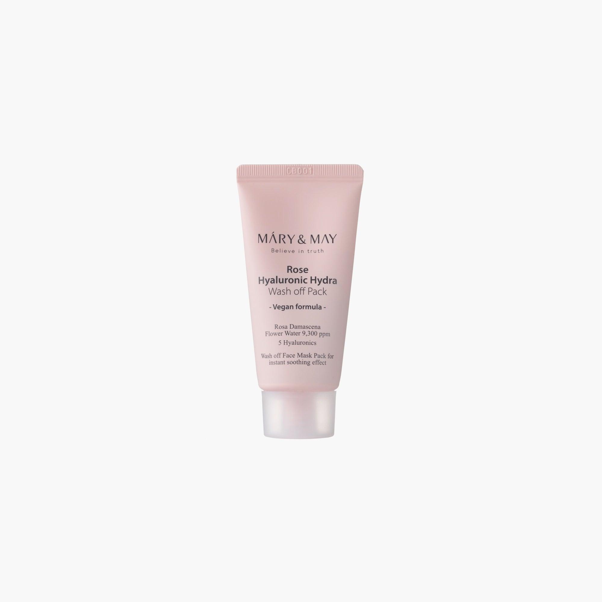 Mary&May Rose Hyaluronic Hydra Wash Off Pack 30gm - TheSkinFit