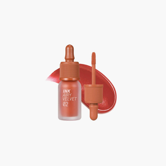 Peripera Ink Airy Velvet Lip Tint 002 Selfie Orange Brown 4gm - TheSkinFit