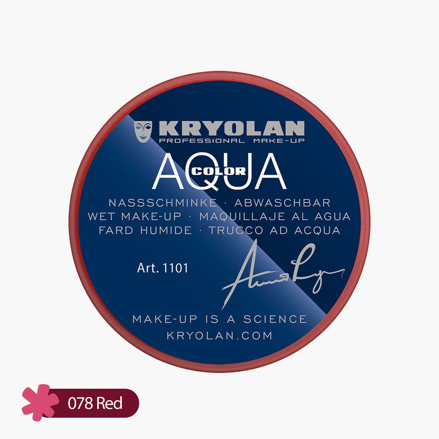 Kryolan Aquacolor Cake Liner 078 Red 8ml