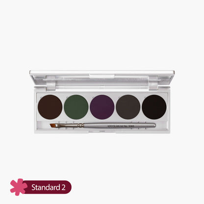 Kryolan Cake Eye Liner Set 5 Colors Magnetic Standard 2 7.5gm