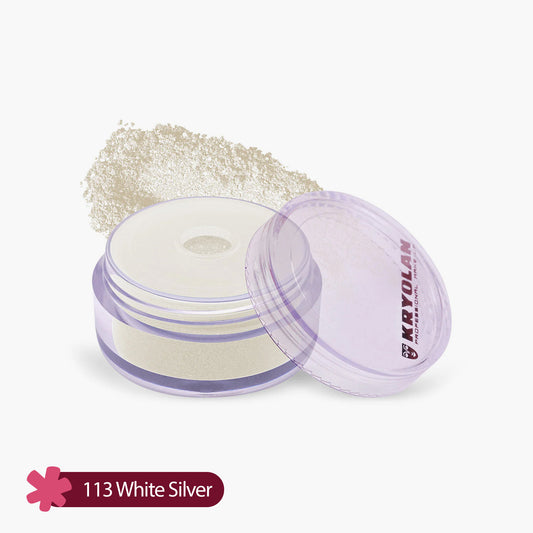 Kryolan Satin Powder 113 White Silver 3gm